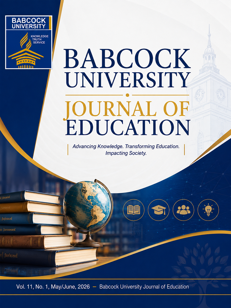 					View Vol. 11 No. 1 (2026):  May/June, 2026: Babcock University Journal of Education 
				