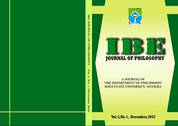 View Vol. 3 No. 1 (2023): Ibe Journal of Philosophy
