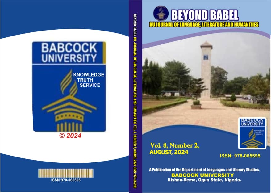 					View Vol. 8 No. 2 (2024): Beyond Babel: BU Journal of Language, Literature, and Humanities
				